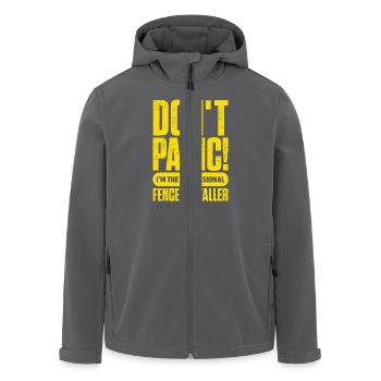 Don't Panic I'm The Professional Fence Installer - Recycelte Männer Softshell-Jacke von Stanley/Stella - Anthrazit - Vorne - AI Model Male 185 light (185cm)