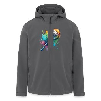 Badminton - Recycelte Männer Softshell-Jacke von Stanley/Stella - Anthrazit - Vorne - AI Model Male 185 light (185cm)