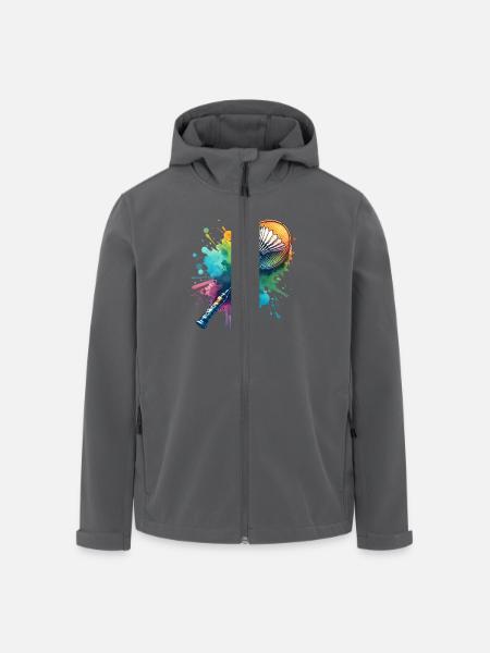 Badminton - Recycelte Männer Softshell-Jacke von Stanley/Stella - Anthrazit