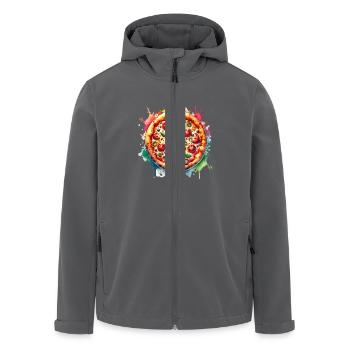 Pizza - Recycelte Männer Softshell-Jacke von Stanley/Stella - Anthrazit - Vorne - AI Model Male 185 light (185cm)