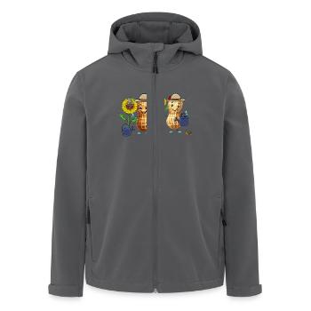Erdnuss Gärtner Gartenarbeit Blumen Erdnüsse - Recycelte Männer Softshell-Jacke von Stanley/Stella - Anthrazit - Vorne - AI Model Male 185 light (185cm)