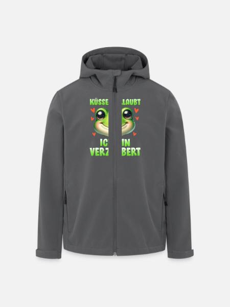 Karneval Frosch KÜSSEN ERLAUBT BIN VERZAUBERT - Recycelte Männer Softshell-Jacke von Stanley/Stella - Anthrazit