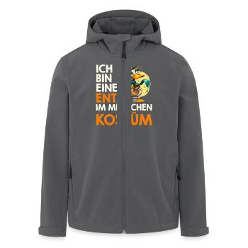 Karneval Kostüm BIN EINE ENTE IM MENSCHEN KOSTÜM - Recycelte Männer Softshell-Jacke von Stanley/Stella - Anthrazit - Vorne - AI Model Male 185 light (185cm)