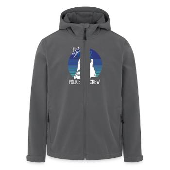 Polizei Boo Crew Geister Polizei - Recycelte Männer Softshell-Jacke von Stanley/Stella - Anthrazit - Vorne - AI Model Male 185 light (185cm)