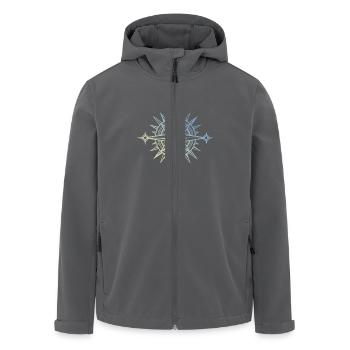 Kompass Symbol - Recycelte Männer Softshell-Jacke von Stanley/Stella - Anthrazit - Vorne - AI Model Male 185 light (185cm)