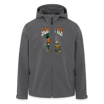 Funny St. Patricks Day Leprechaun - Recycelte Männer Softshell-Jacke von Stanley/Stella - Anthrazit - Vorne - AI Model Male 185 light (185cm)