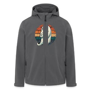 Grumpy Ghost Halloween Motiv für deinen Spaß - Recycelte Männer Softshell-Jacke von Stanley/Stella - Anthrazit - Vorne - AI Model Male 185 light (185cm)