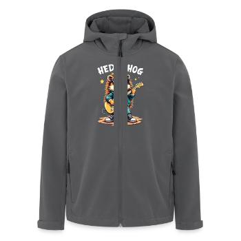 Igel Musiker Mit Gitarre Rock N Roll Leidenschaft - Recycelte Männer Softshell-Jacke von Stanley/Stella - Anthrazit - Vorne - AI Model Male 185 light (185cm)
