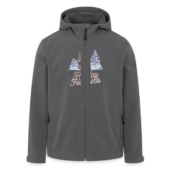Weihnachtliche Fußabdrücke von Bigfoot für - Recycelte Männer Softshell-Jacke von Stanley/Stella - Anthrazit - Vorne - AI Model Male 185 light (185cm)