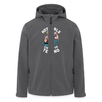 Girls Who Love To Listen To Techno Music Und - Recycelte Männer Softshell-Jacke von Stanley/Stella - Anthrazit - Vorne - AI Model Male 185 light (185cm)