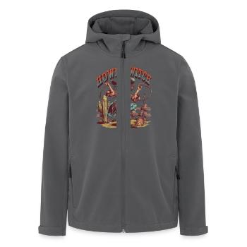 Howdy Witch Lasso Kunstwerk - Recycelte Männer Softshell-Jacke von Stanley/Stella - Anthrazit - Vorne - AI Model Male 185 light (185cm)