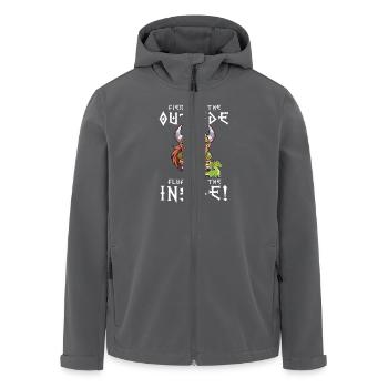 Fierce Viking Outside Fluffy Dragon Inside Warrior - Recycelte Männer Softshell-Jacke von Stanley/Stella - Anthrazit - Vorne - AI Model Male 185 light (185cm)