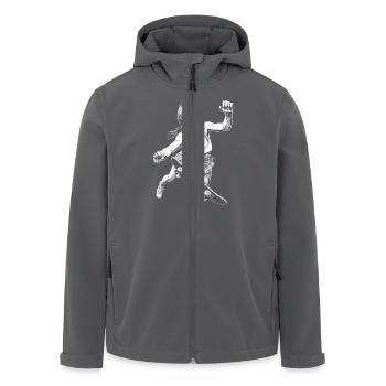 Skaterin im Fall – Hingabe & Härte Shirt - Recycelte Männer Softshell-Jacke von Stanley/Stella - Anthrazit - Vorne - AI Model Male 185 light (185cm)