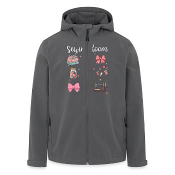 Nähzimmer – Kreatives Nähen und Handarbeit - Recycelte Männer Softshell-Jacke von Stanley/Stella - Anthrazit - Vorne - AI Model Male 185 light (185cm)