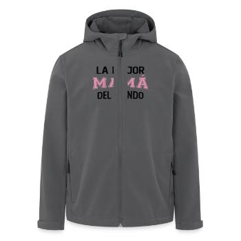 La meilleure maman du monde - Veste softshell homme en polyester recyclé Stanley/Stella - charbon - Devant - AI Model Male 185 light (185cm)
