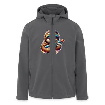 Faultier Wasserpistole - Recycelte Männer Softshell-Jacke von Stanley/Stella - Anthrazit - Vorne - AI Model Male 185 light (185cm)