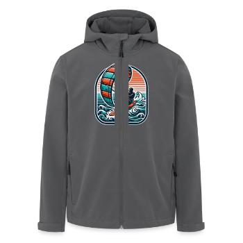 Kitesurfen Kitesurfer Kiteboard - Recycelte Männer Softshell-Jacke von Stanley/Stella - Anthrazit - Vorne - AI Model Male 185 light (185cm)