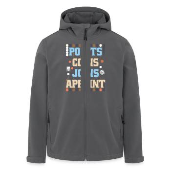 Backgammon Spiel - Recycelte Männer Softshell-Jacke von Stanley/Stella - Anthrazit - Vorne - AI Model Male 185 light (185cm)