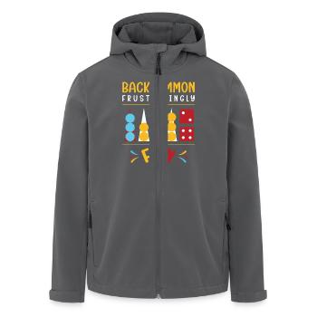 Backgammon Spiel - Recycelte Männer Softshell-Jacke von Stanley/Stella - Anthrazit - Vorne - AI Model Male 185 light (185cm)