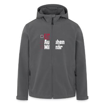 Abitur ABI AUSRUHEN MILLIONÄR Abi Lustiges - Recycelte Männer Softshell-Jacke von Stanley/Stella - Anthrazit - Vorne - AI Model Male 185 light (185cm)