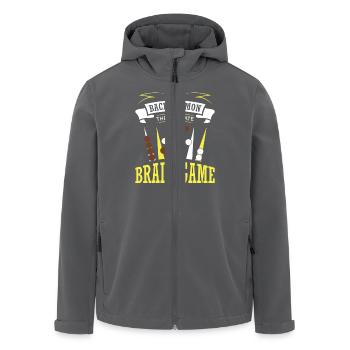 Backgammon Spiel - Recycelte Männer Softshell-Jacke von Stanley/Stella - Anthrazit - Vorne - AI Model Male 185 light (185cm)