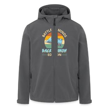 Backgammon Spiel - Recycelte Männer Softshell-Jacke von Stanley/Stella - Anthrazit - Vorne - AI Model Male 185 light (185cm)