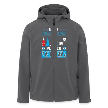 Backgammon Spiel - Recycelte Männer Softshell-Jacke von Stanley/Stella - Anthrazit - Vorne - AI Model Male 185 light (185cm)