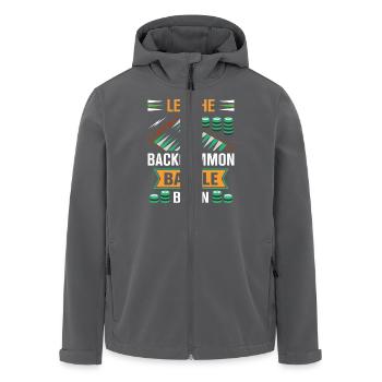 Backgammon Spiel - Recycelte Männer Softshell-Jacke von Stanley/Stella - Anthrazit - Vorne - AI Model Male 185 light (185cm)