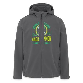 Backgammon Spiel - Recycelte Männer Softshell-Jacke von Stanley/Stella - Anthrazit - Vorne - AI Model Male 185 light (185cm)