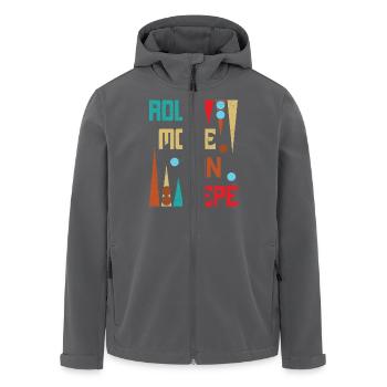 Backgammon Spiel - Recycelte Männer Softshell-Jacke von Stanley/Stella - Anthrazit - Vorne - AI Model Male 185 light (185cm)