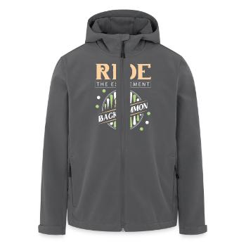 Backgammon Spiel - Recycelte Männer Softshell-Jacke von Stanley/Stella - Anthrazit - Vorne - AI Model Male 185 light (185cm)
