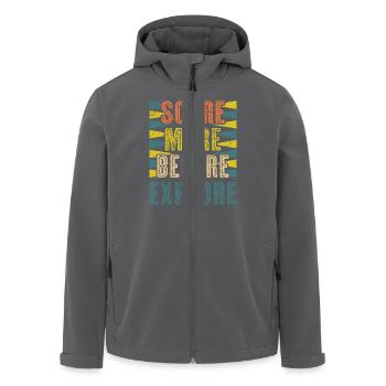 Backgammon Spiel - Recycelte Männer Softshell-Jacke von Stanley/Stella - Anthrazit - Vorne - AI Model Male 185 light (185cm)