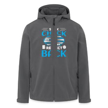 Backgammon Spiel - Recycelte Männer Softshell-Jacke von Stanley/Stella - Anthrazit - Vorne - AI Model Male 185 light (185cm)