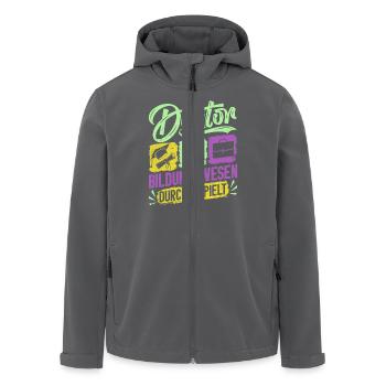 Doktortitel DOKTOR BILDUNGSWESEN DURCHGESPIELT - Recycelte Männer Softshell-Jacke von Stanley/Stella - Anthrazit - Vorne - AI Model Male 185 light (185cm)