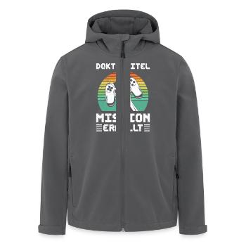 DOKTORTITEL MISSION ERFÜLLT Doktor Lustiges - Recycelte Männer Softshell-Jacke von Stanley/Stella - Anthrazit - Vorne - AI Model Male 185 light (185cm)