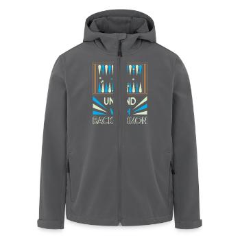 Backgammon Spiel - Recycelte Männer Softshell-Jacke von Stanley/Stella - Anthrazit - Vorne - AI Model Male 185 light (185cm)