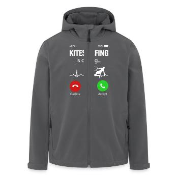 Kitesurfer Kiteboard Kitesurfen Kitesurf - Recycelte Männer Softshell-Jacke von Stanley/Stella - Anthrazit - Vorne - AI Model Male 185 light (185cm)