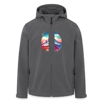 Berg - Recycelte Männer Softshell-Jacke von Stanley/Stella - Anthrazit - Vorne - AI Model Male 185 light (185cm)
