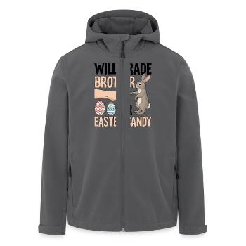 Will Trade Brother For Easter Candy - Men’s Recycled Softshell Jacket by Stanley/Stella - anthracite - Front - AI Model Male 185 light (185cm)