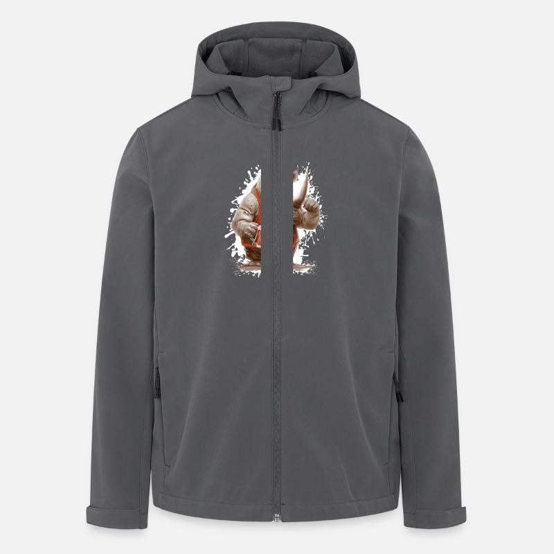 Bière Rhino Drôle - Veste softshell homme en polyester recyclé Stanley/Stella - charbon