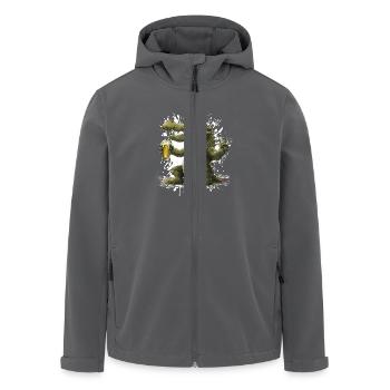 Alligator Bier Lustig - Recycelte Männer Softshell-Jacke von Stanley/Stella - Anthrazit - Vorne - AI Model Male 185 light (185cm)