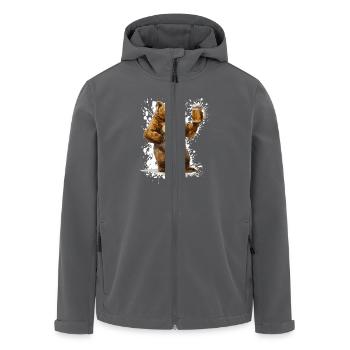 Bär Bier Lustig - Recycelte Männer Softshell-Jacke von Stanley/Stella - Anthrazit - Vorne - AI Model Male 185 light (185cm)