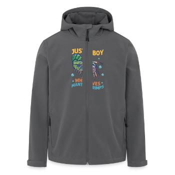 Just A Boy Who Loves Mantis Shrimps Seafood Shrimp - Recycelte Männer Softshell-Jacke von Stanley/Stella - Anthrazit - Vorne - AI Model Male 185 light (185cm)