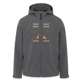 Fuchs Weihnachtsbaum Weihnachten Wald - Recycelte Männer Softshell-Jacke von Stanley/Stella - Anthrazit - Vorne - AI Model Male 185 light (185cm)