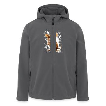 Souris Bière Drôle - Veste softshell homme en polyester recyclé Stanley/Stella - charbon - Devant - AI Model Male 185 light (185cm)