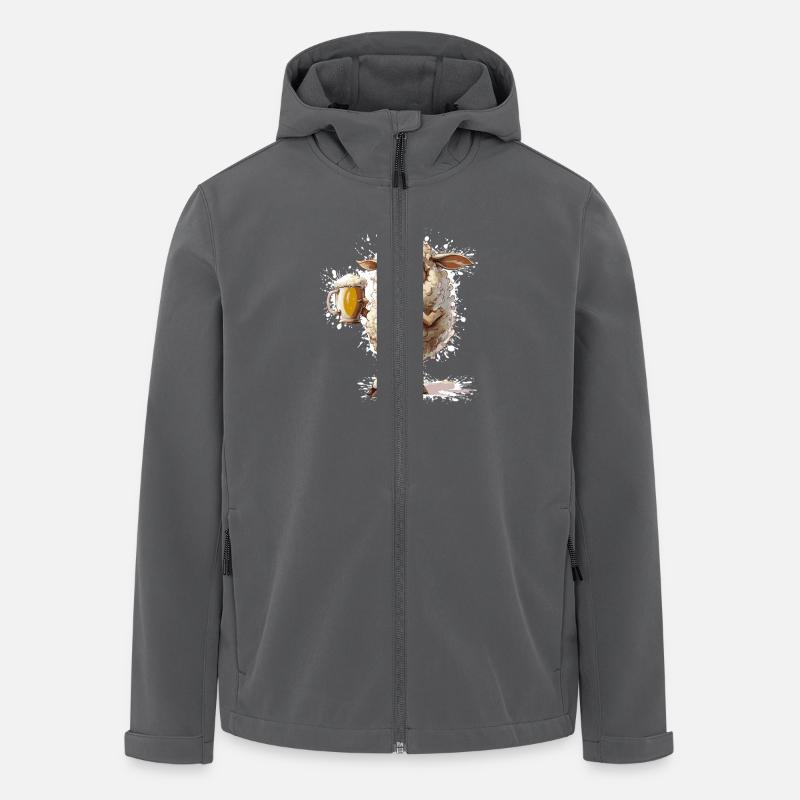 Sheep Beer Funny - Men’s Recycled Softshell Jacket by Stanley/Stella - anthracite