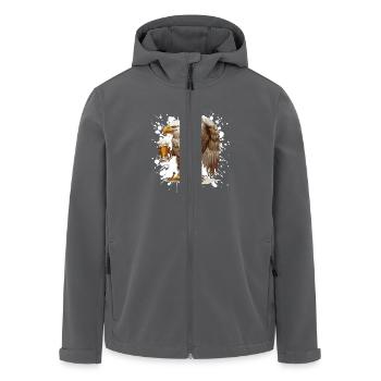Bière Eagle Drôle - Veste softshell homme en polyester recyclé Stanley/Stella - charbon - Devant - AI Model Male 185 light (185cm)