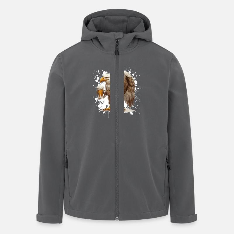 Eagle Beer Funny - Men’s Recycled Softshell Jacket by Stanley/Stella - anthracite