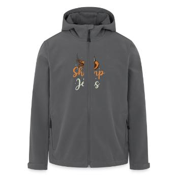 Shrimp And Jesus Seafood Shrimp Lover - Recycelte Männer Softshell-Jacke von Stanley/Stella - Anthrazit - Vorne - AI Model Male 185 light (185cm)