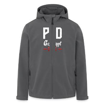 Doktorarbeit PH.D GESCHAFFT 2025 Doktortitel - Recycelte Männer Softshell-Jacke von Stanley/Stella - Anthrazit - Vorne - AI Model Male 185 light (185cm)
